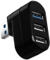 Preview: 180 Grad Drehbarer 3Port Hub Usb 3.0 + 2 Usb 2.0 Adapter Spl