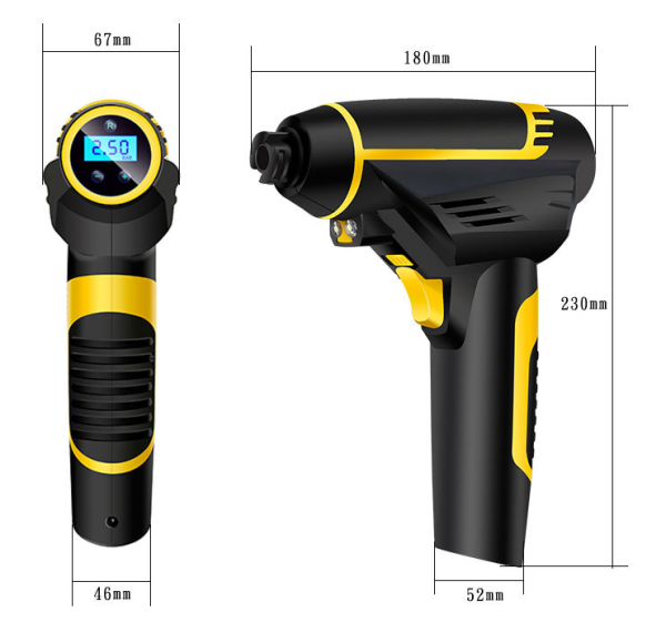 150Psi Lcd Elektrische Akku Luftpumpe Auto Reifen Druckluft