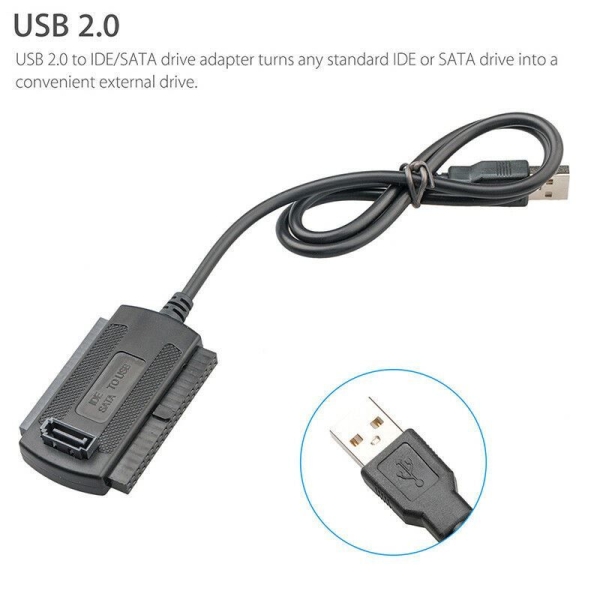 Sata / Pata / Ide Zu Usb 2.0 Adapter Konverterkabel Für Fest